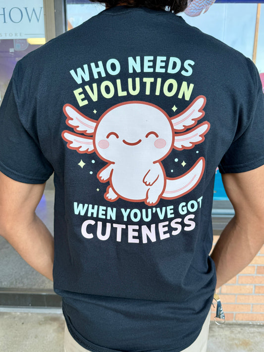 AS t-shirt "Who needs evolution..."